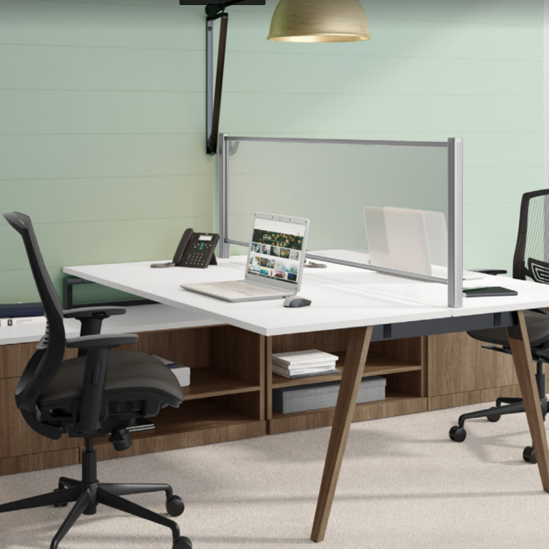 Desk Mounted Virus Shields for Offices | Office Furniture EZ