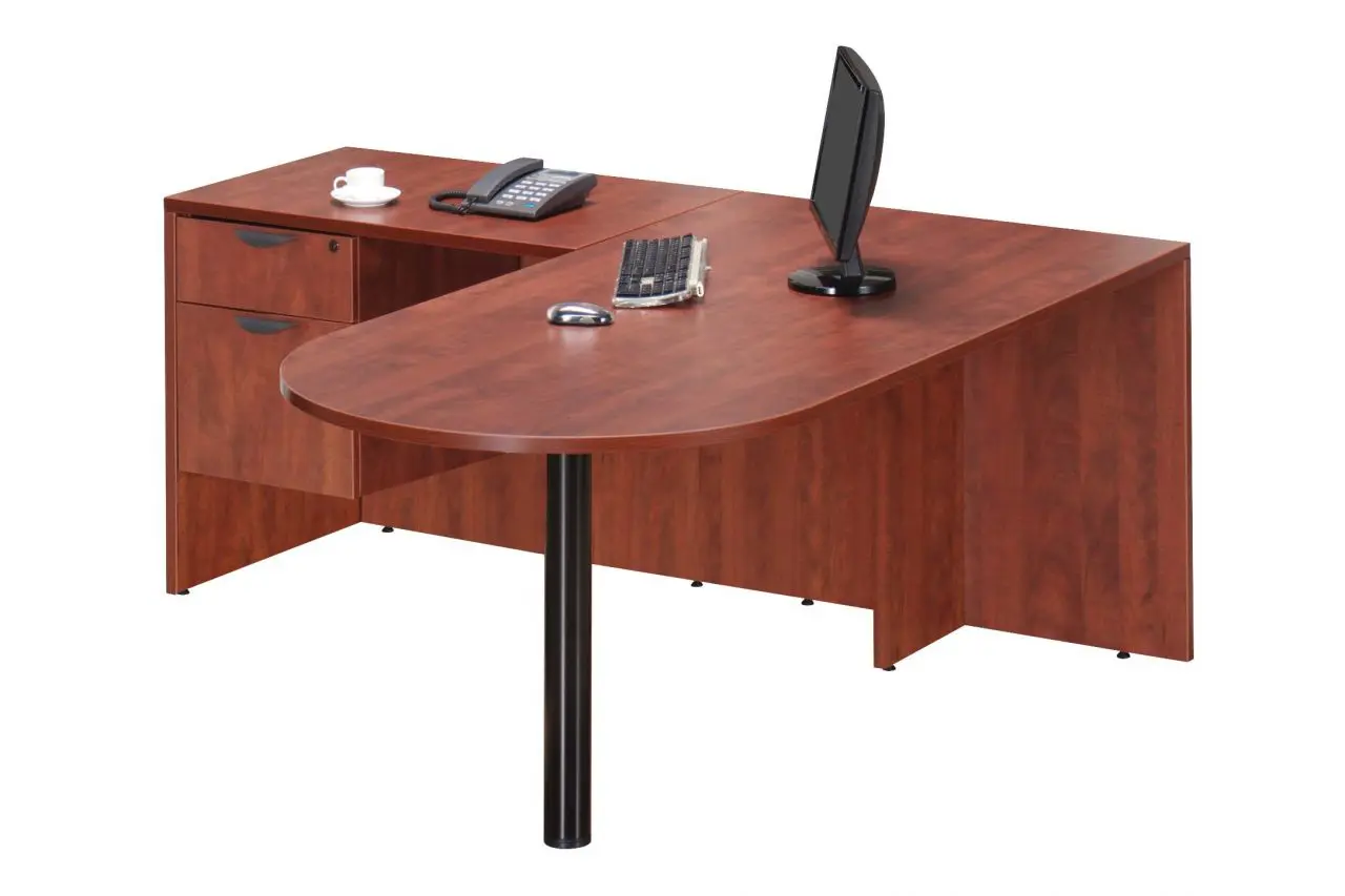 Bullet L Desk with Full Modesty Panel