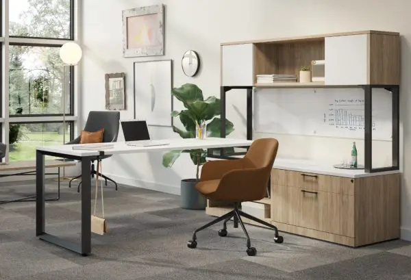 Elective Elements Freestanding Office Desk with Storage